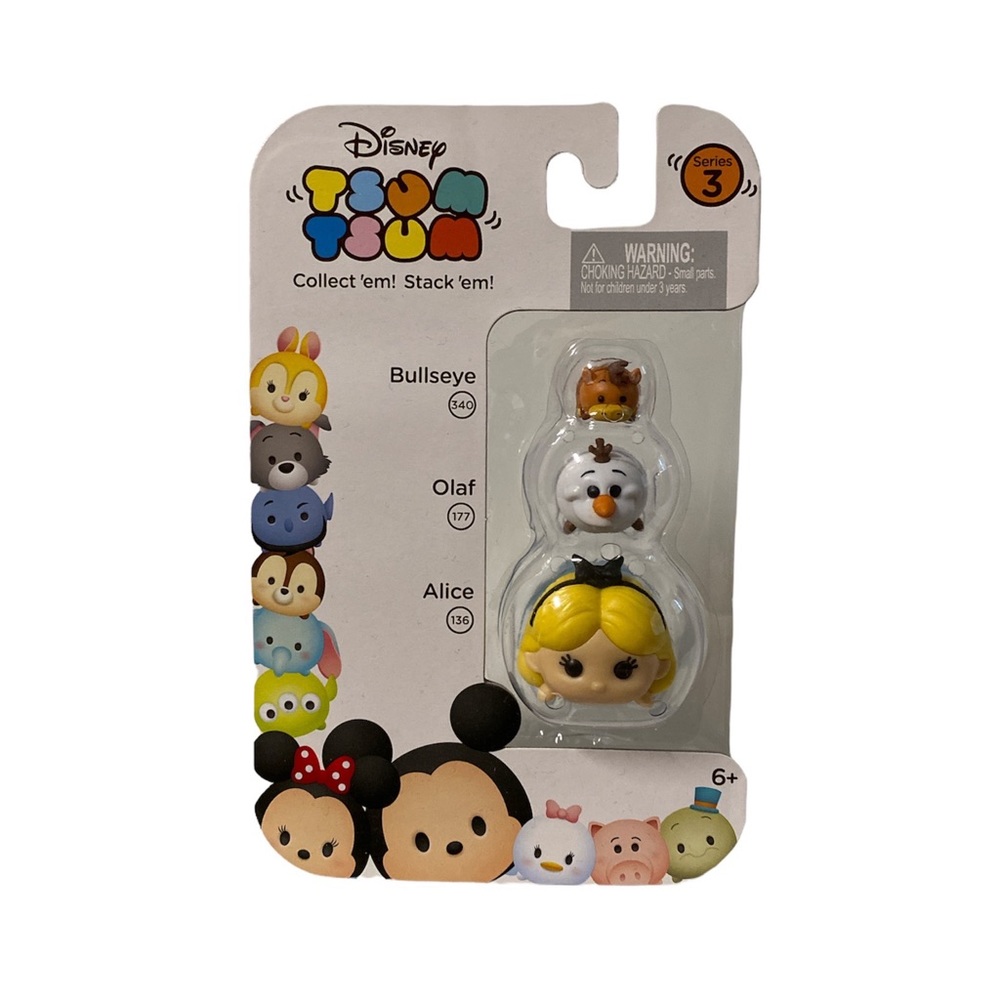 Disney Tsum Tsum Series 3 Alice In Wonderland Olaf Bullseye Vinyl Mini Figures